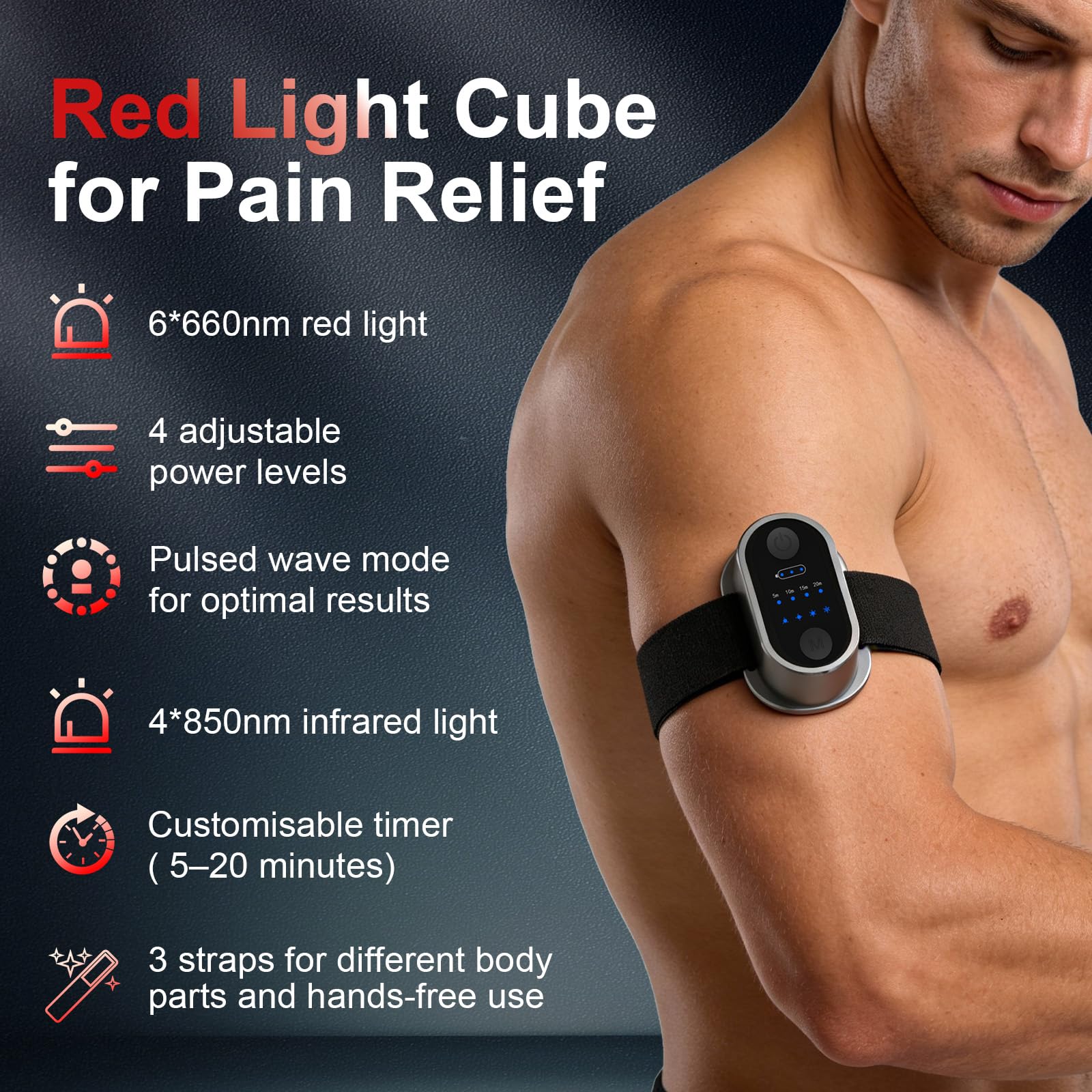 Infrared Red Light Therapy Device - Angle 2