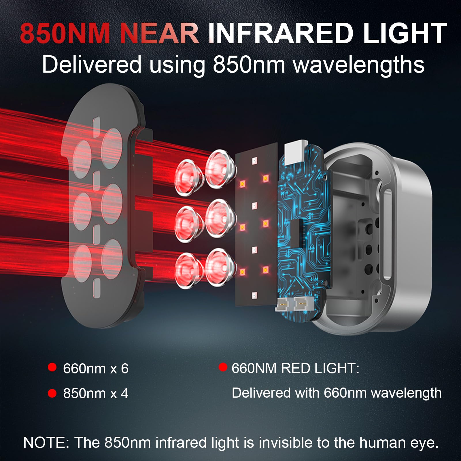 Infrared Red Light Therapy Device - Angle 3